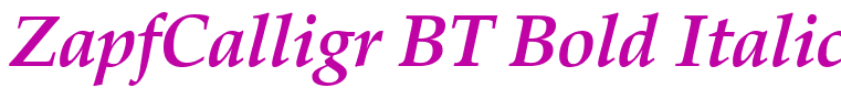 ZapfCalligr BT Bold Italic